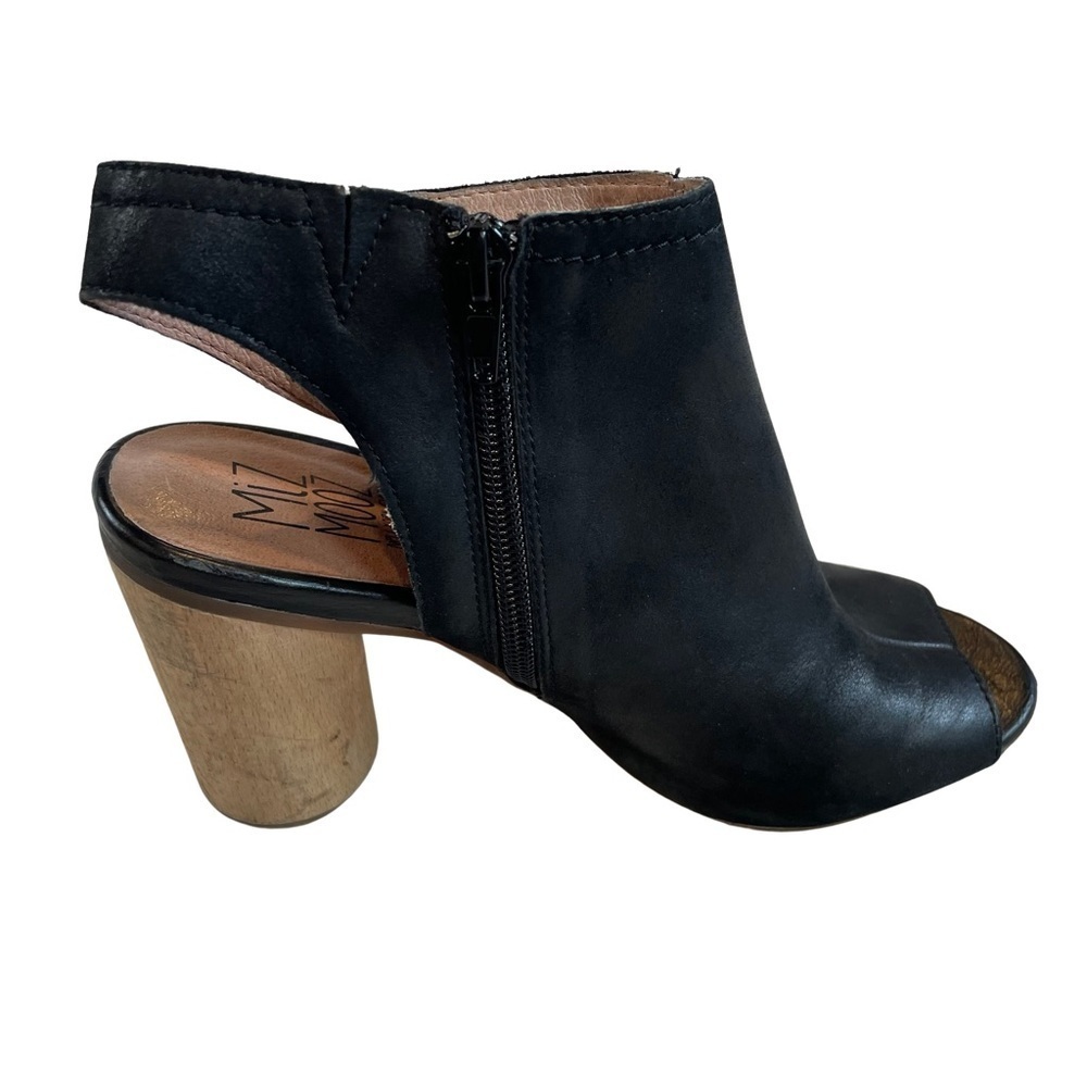 Sandrine Miz Mooz open toe, wood heel Black • Size 8 - Picture 4 of 10